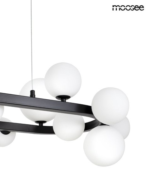 Moosee MOOSEE lampa wisząca ALURE OVAL 120 czarna/mleczna