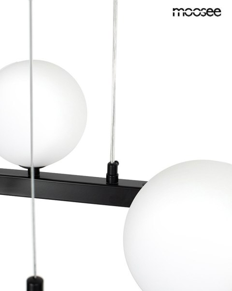 Moosee MOOSEE lampa wisząca ALURE OVAL 120 czarna/mleczna