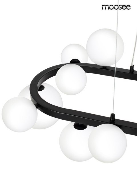 Moosee MOOSEE lampa wisząca ALURE OVAL 120 czarna/mleczna