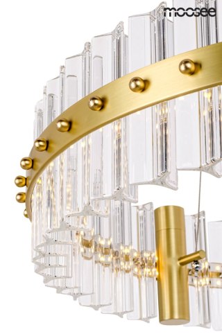 Moosee MOOSEE lampa wisząca SATURNUS 47 złota - LED, kryształ, stal szczotkowana