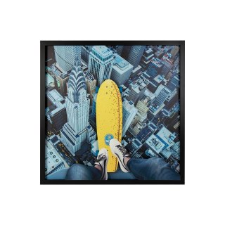 King Home Obraz BIG CITY SKATER 130x130 cm