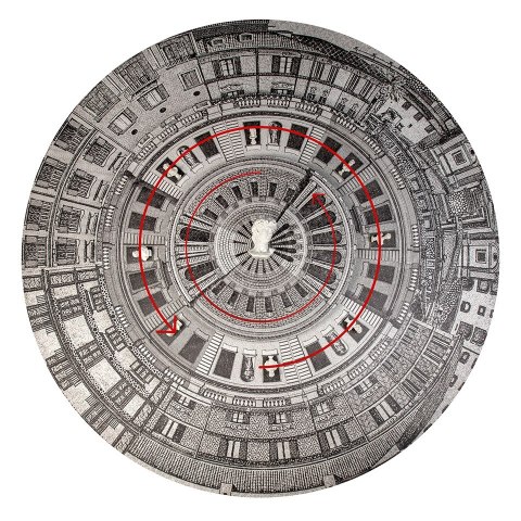 King Home Obraz FISH EYE CITY 200x200 cm