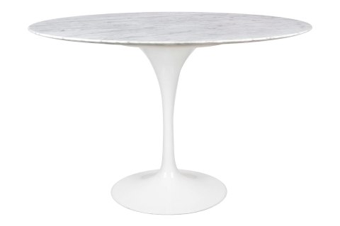 King Home Stół TULIP MARBLE 120 CARRARA biały - marmur, metal