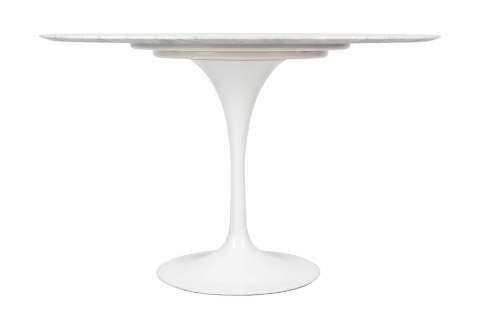 King Home Stół TULIP MARBLE 120 CARRARA biały - marmur, metal
