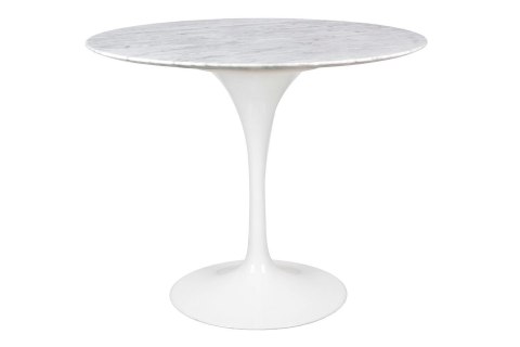 King Home Stół TULIP MARBLE 90 CARRARA biały - marmur, metal