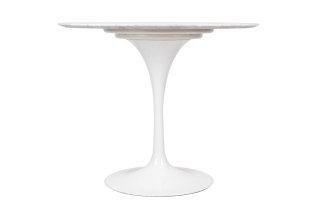 King Home Stół TULIP MARBLE 90 CARRARA biały - marmur, metal