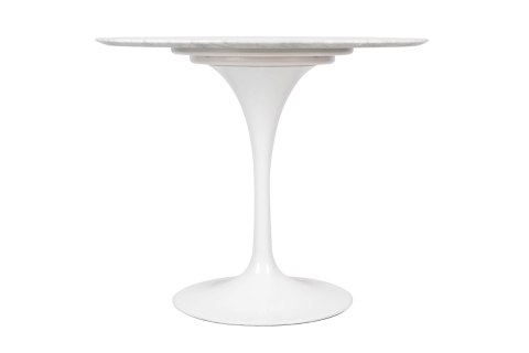 King Home Stół TULIP MARBLE 90 CARRARA biały - marmur, metal
