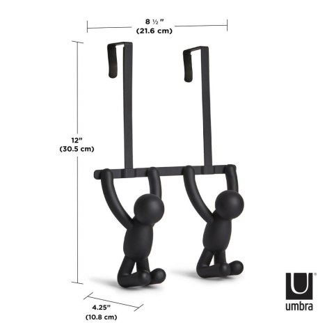 Umbra UMBRA podwójny wieszak BUDDY czarny