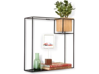 Umbra UMBRA półka CUBIST LARGE czarna - metal, drewno