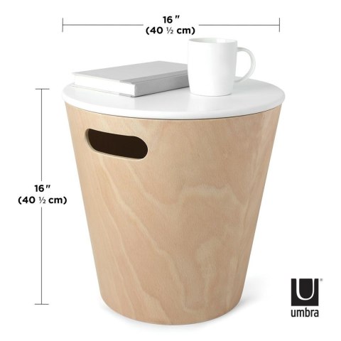 Umbra UMBRA stolik WOODROW biały - drewno