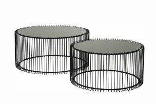 Kare Design KARE zestaw stolików kawowych WIRE czarny
