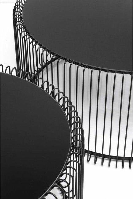 Kare Design KARE zestaw stolików kawowych WIRE czarny