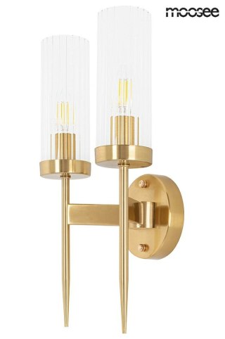 Moosee MOOSEE lampa ścienna TORCH TWIN złota
