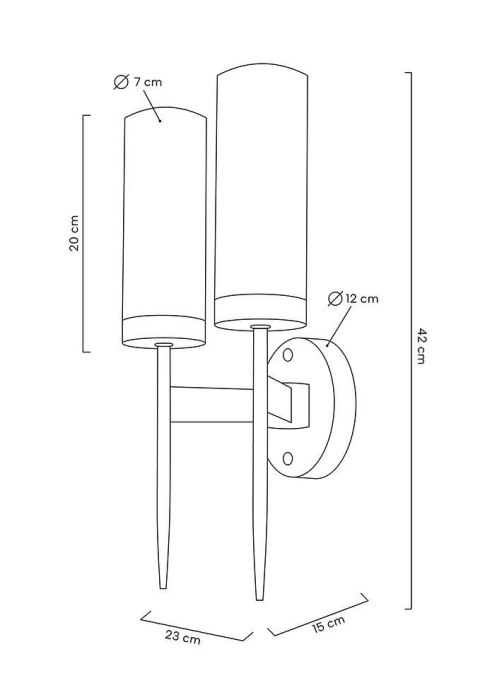 Moosee MOOSEE lampa ścienna TORCH TWIN złota