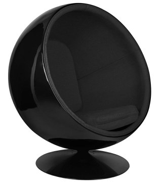 Produkt wycofany Fotel BALL BLACK czarny - włókno szklane, metal