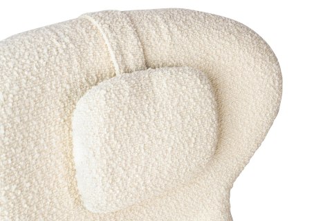 King Home Fotel TEDDY GRAND z podnóżkiem beżowy - stal