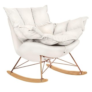 King Home Fotel bujany SWING VELVET beżowy