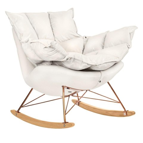 King Home Fotel bujany SWING VELVET beżowy