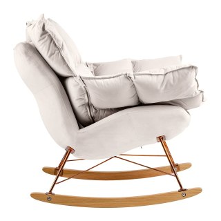 King Home Fotel bujany SWING VELVET beżowy