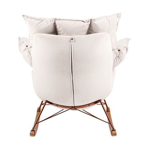 King Home Fotel bujany SWING VELVET beżowy