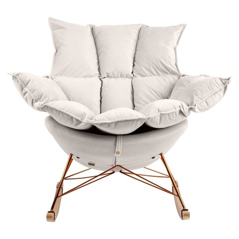 King Home Fotel bujany SWING VELVET beżowy