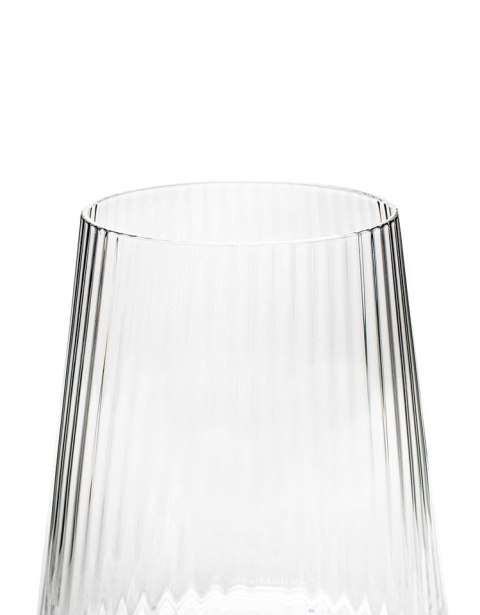 Kare Design KARE komplet 4 szklanek RIFFLE 440ml transparentny