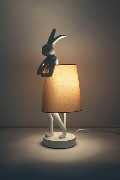 Kare Design KARE lampa stołowa RABBIT 50 cm biała / różowa
