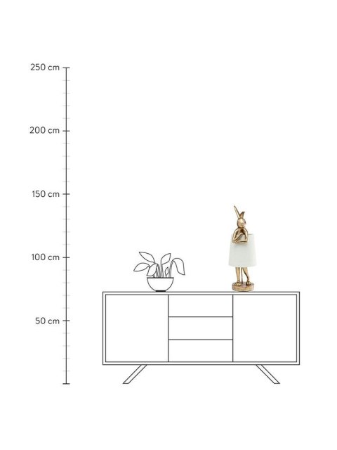 Kare Design KARE lampa stołowa RABBIT 68 cm złota / biała
