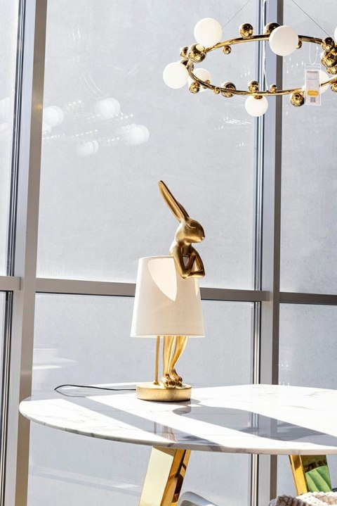 Kare Design KARE lampa stołowa RABBIT 68 cm złota / biała