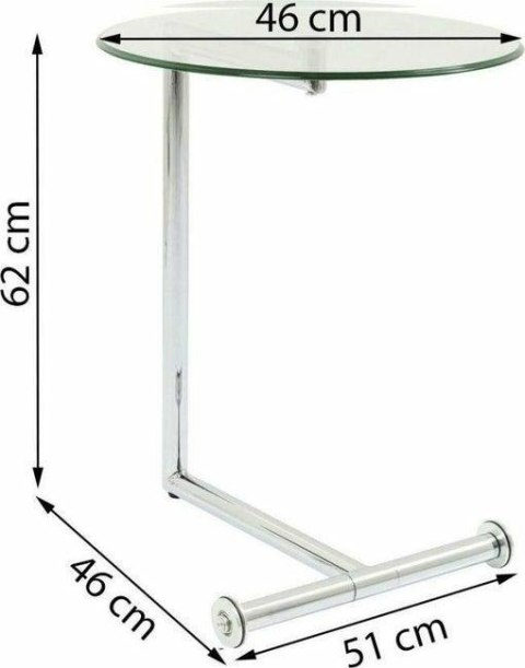 Kare Design KARE stolik EASY LIVING 46 transparentny