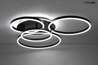 Moosee MOOSEE lampa sufitowa / plafon RINGS 5 czarna