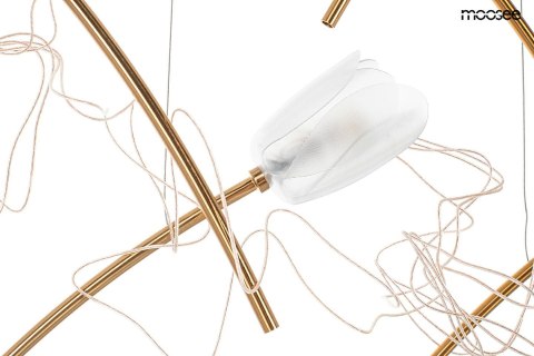 Moosee MOOSEE lampa wisząca TULIPPE 14 LINE złota