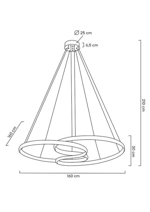 Moosee MOOSEE lampa wisząca WAVE 160A chrom