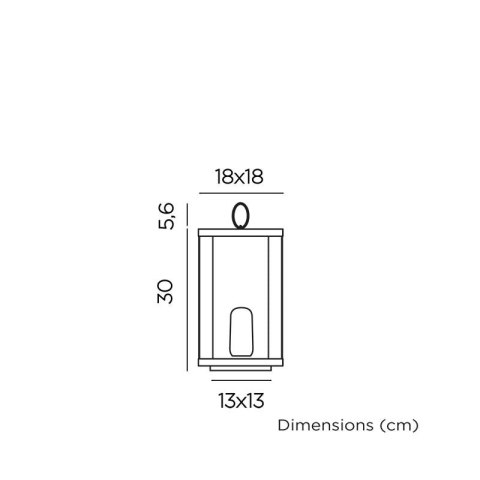 New Garden NEW GARDEN lampa dekoracyjna SIROCO 30 BATTERY IN&OUT