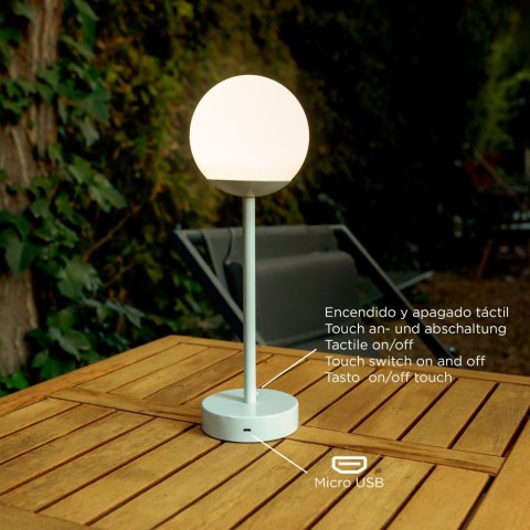 New Garden NEW GARDEN lampa stołowa NORAI SLIM 35 BATTERY rose gold