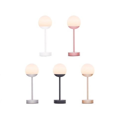 New Garden NEW GARDEN lampa stołowa NORAI SLIM 35 BATTERY rose gold