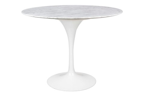 King Home Stół TULIP MARBLE 100 CARRARA biały - marmur, metal