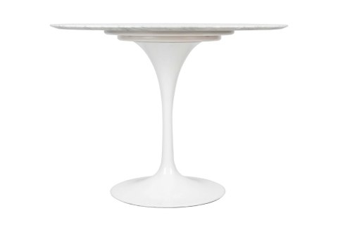 King Home Stół TULIP MARBLE 100 CARRARA biały - marmur, metal