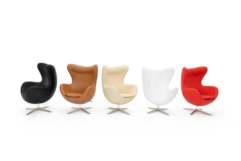 King Home Fotel EGG SZEROKI PU biały