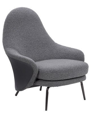 King Home Fotel LOBBY TEDDY szary - stal, opal