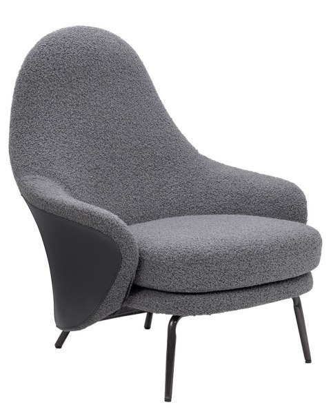 King Home Fotel LOBBY TEDDY szary - stal, opal