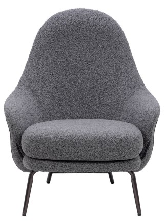 King Home Fotel LOBBY TEDDY szary - stal, opal