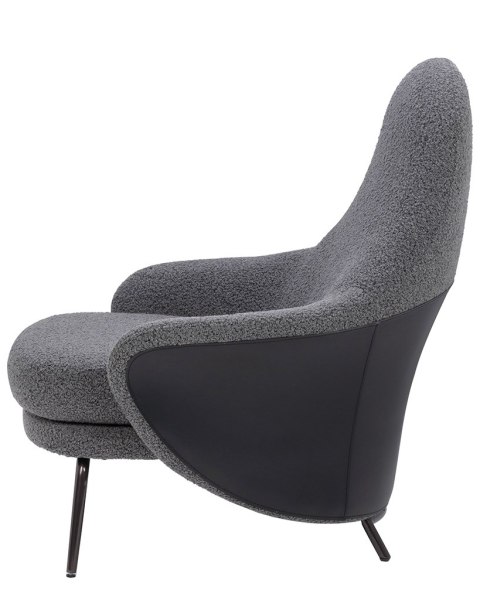 King Home Fotel LOBBY TEDDY szary - stal, opal