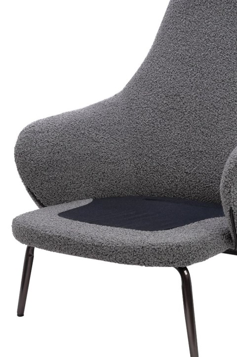 King Home Fotel LOBBY TEDDY szary - stal, opal