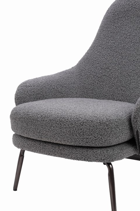 King Home Fotel LOBBY TEDDY szary - stal, opal