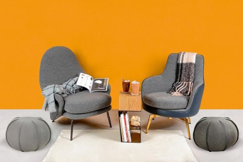 King Home Fotel LOBBY TEDDY szary - stal, opal
