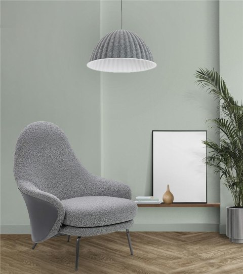 King Home Fotel LOBBY TEDDY szary - stal, opal