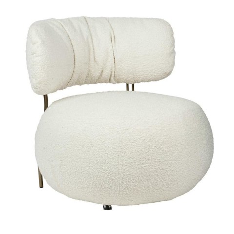 King Home Fotel LOW TEDDY biały - stal
