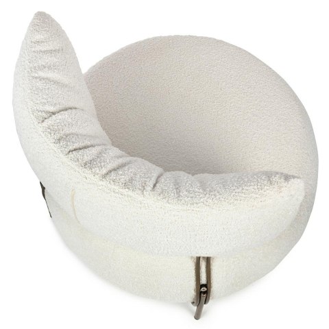King Home Fotel LOW TEDDY biały - stal
