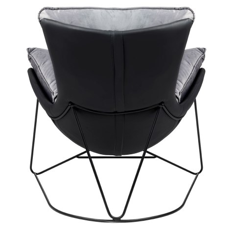 King Home Fotel OTILIA STAND VELVET ciemny szary welur